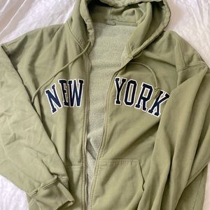Brandy Melville christy sage New York jacket/zip up